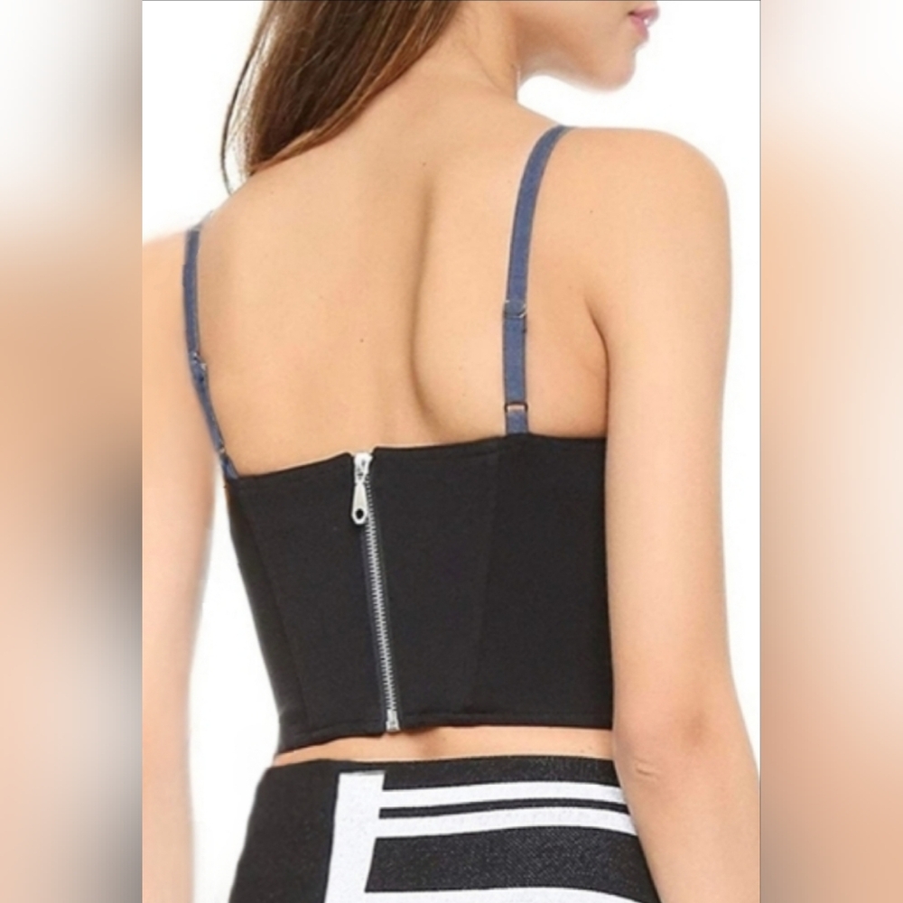 Rebecca Minkoff Mojito Chambray Bustier Corset - Picture 3 of 4